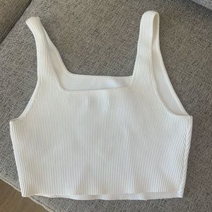 Aritzia Babaton sculpt knit tank top white